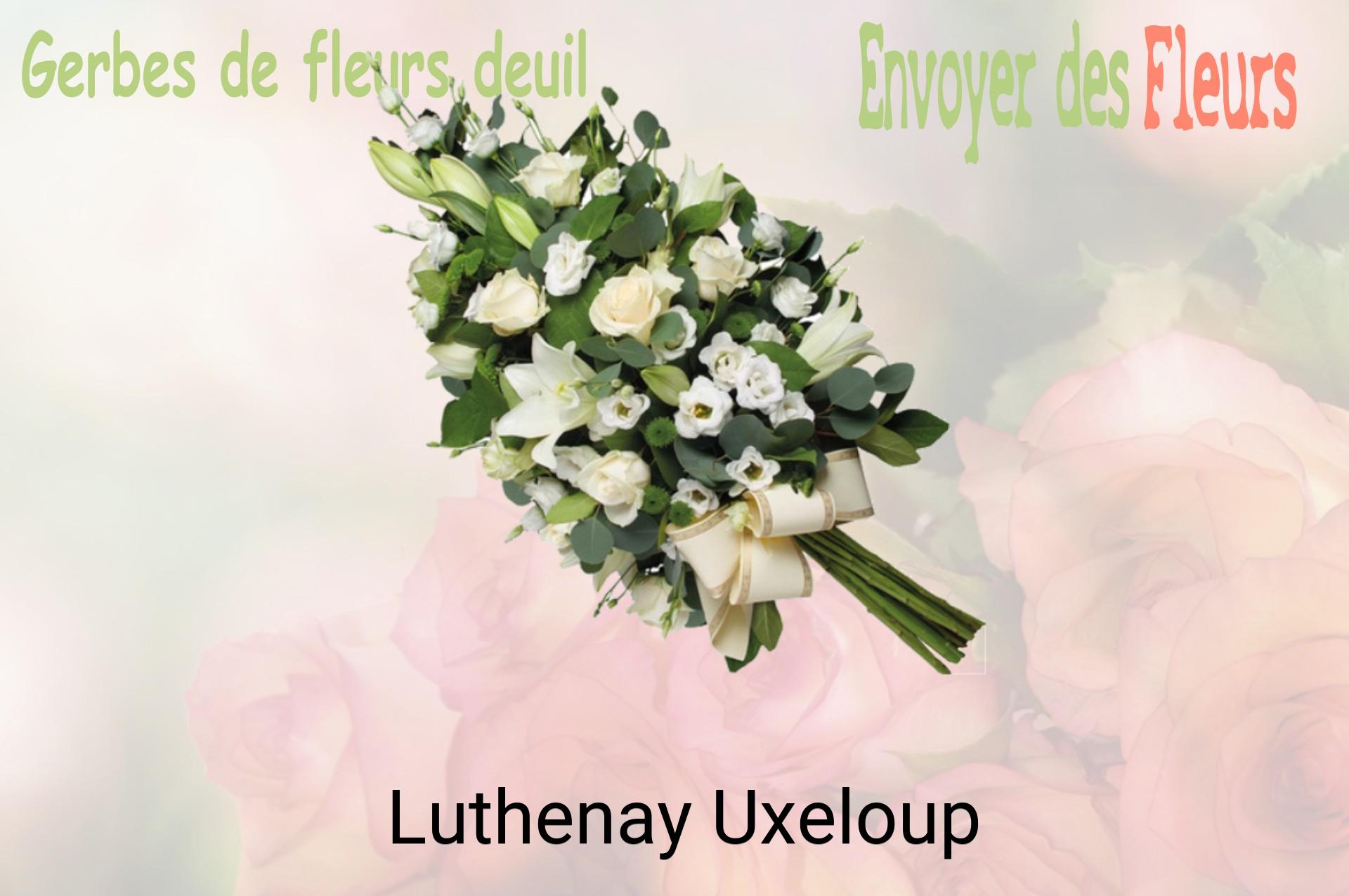 Gerbe de fleurs de deuil livrée à Luthenay-Uxeloup